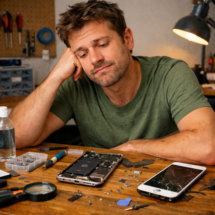 iPhone Repair Las Vegas: Avoid Costly DIY Kit Mistakes 4 Iphone frustration